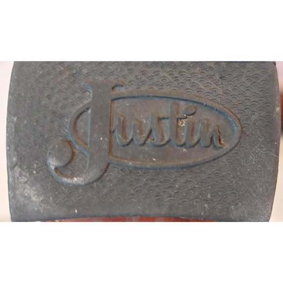 Justin Ropers Womens Sz 5 B Round Toe Pink Leather Western Cowboy Boots L3065 - Picture 9 of 9